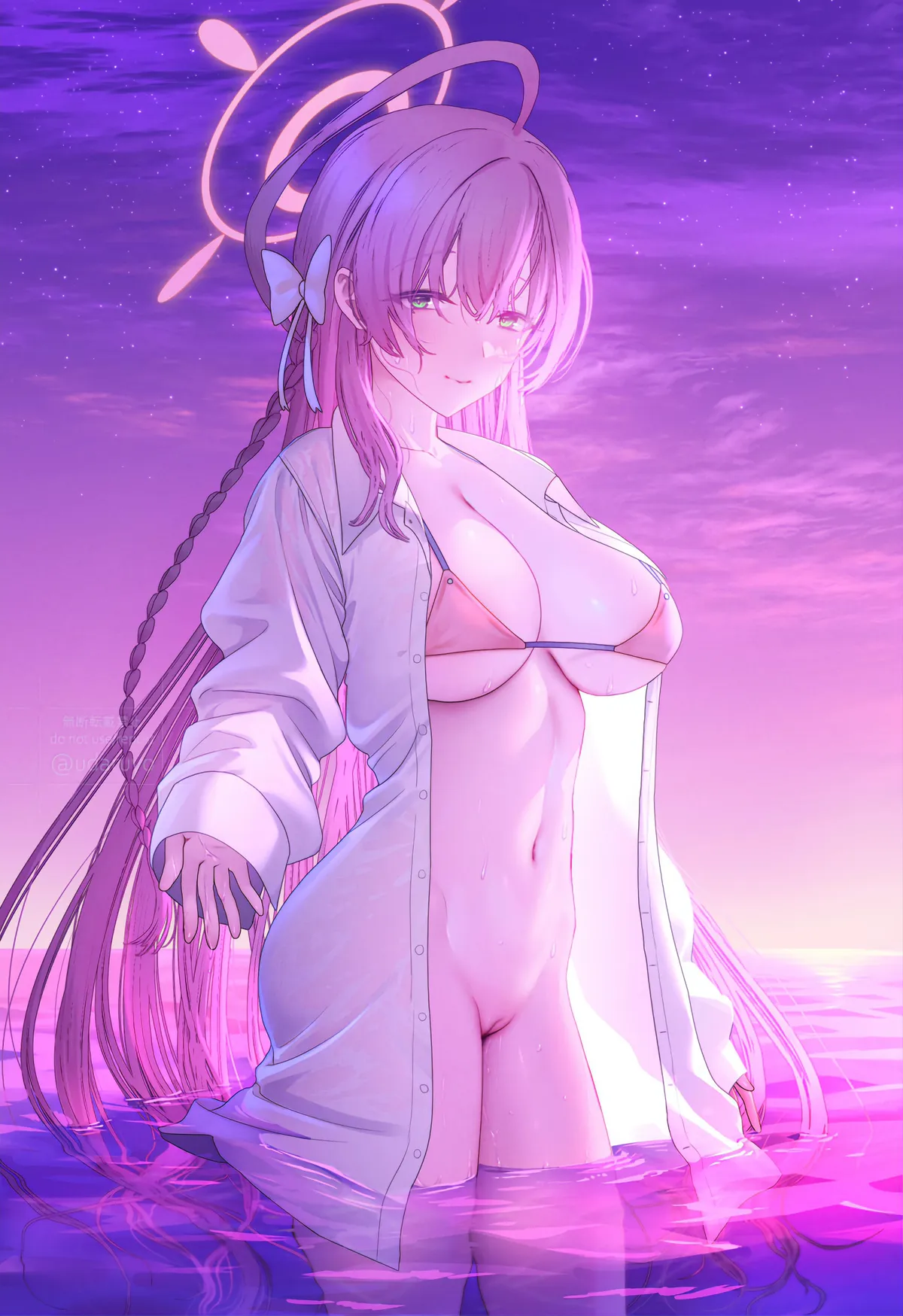 Soaked Hanako at the ocean 