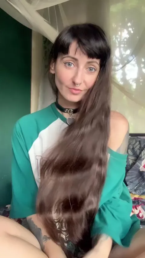 Pjs, collar but no panties. My favourite outfit.