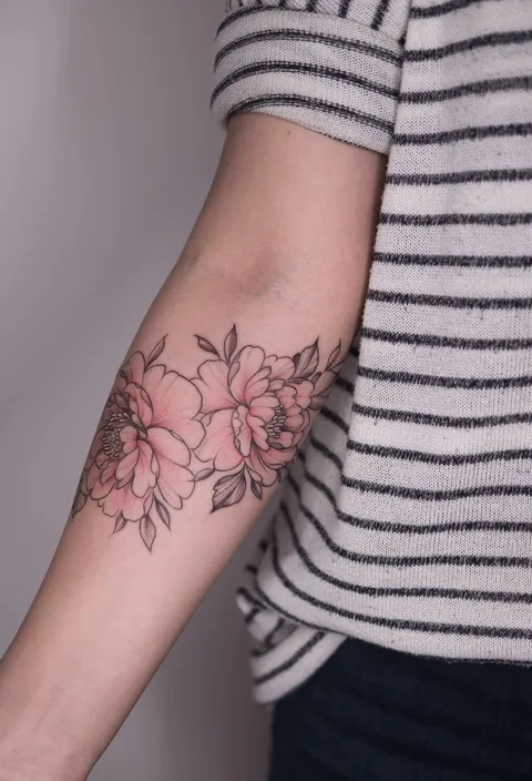 My first tattoo! Peonies from Minnie @ Seventh Day Studio, Auckland, NZ