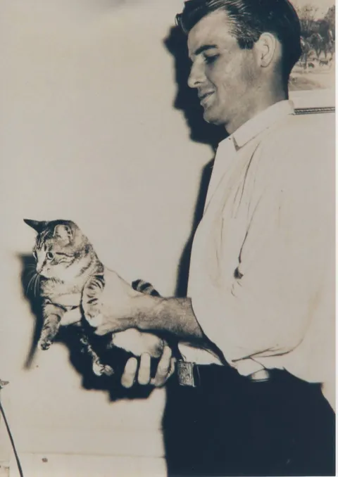 My grandpa, a veterinarian, inspecting an early prototype of the internet in the 1950's