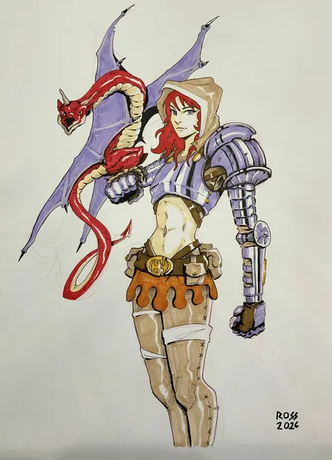 Armor Gala, Branden Ross, ink/marker, 2026 [OC]