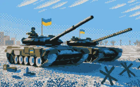 Defenders of the Motherland – 10 colors. I drew this pixel art in support of the Ukrainian army 🇺🇦