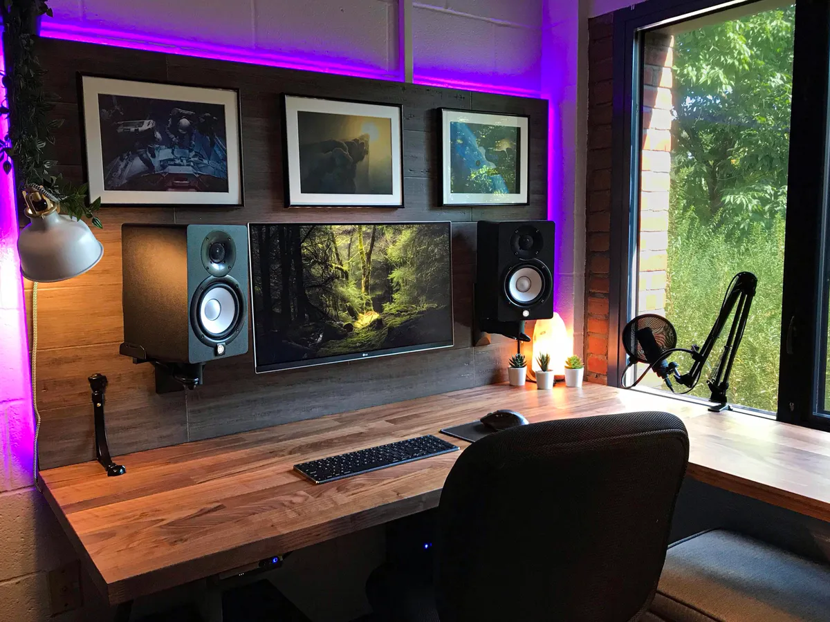 Finished my dorm room setup!