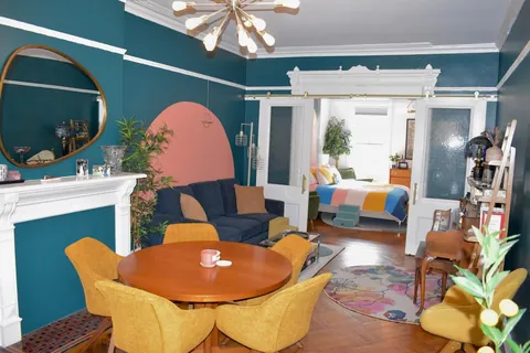 It took a year, but the living room, office, bedroom, and bathroom are all done.