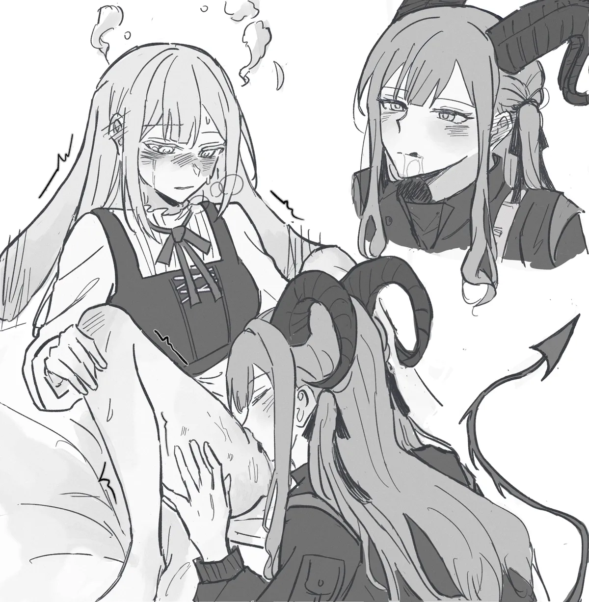 Demon girls love the taste of human pussy juice (toto rabpit3) [BanG Dream!]