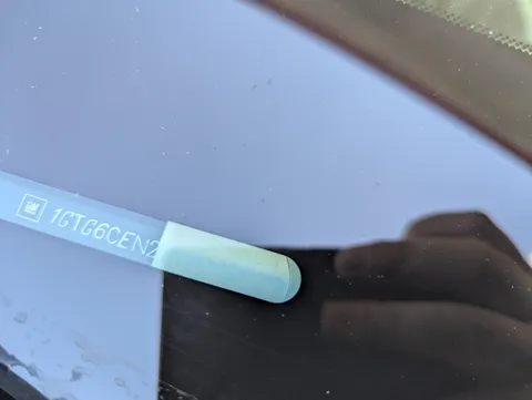 A receipt has slipped and covered part of my VIN. I can't get it out.