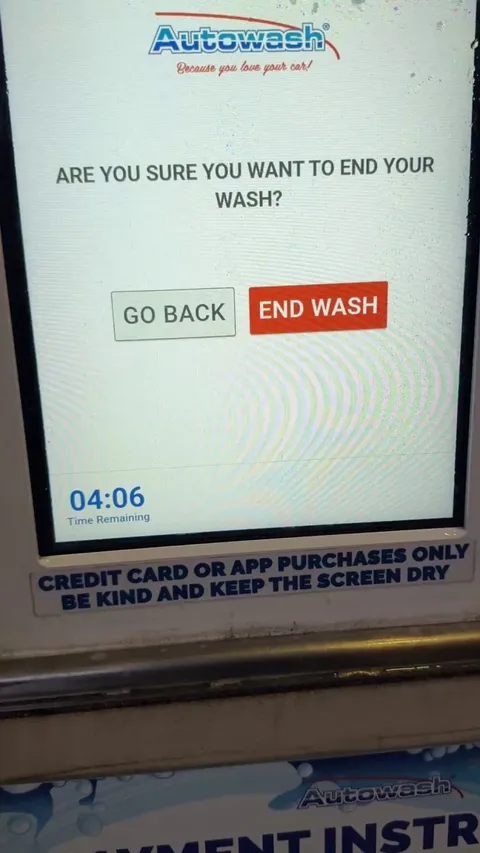 Car wash added touch screens.