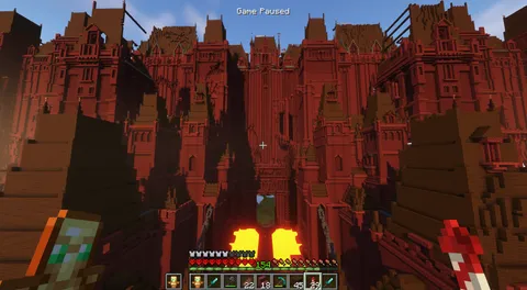 entrance to my ULTIMATE evil house in my minecraft world 