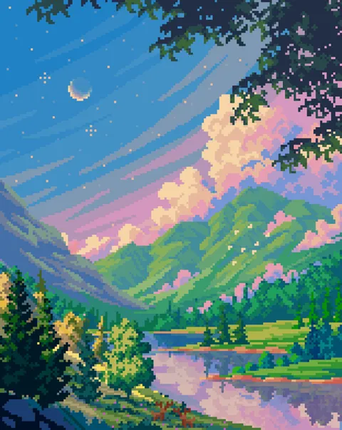 Twilight Riverbend, 156x196, Ibis Paint