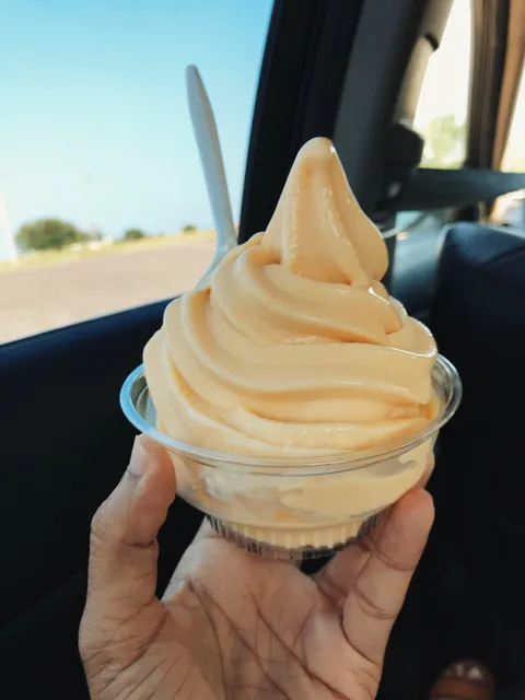 [i ate] Fresh peach ice cream