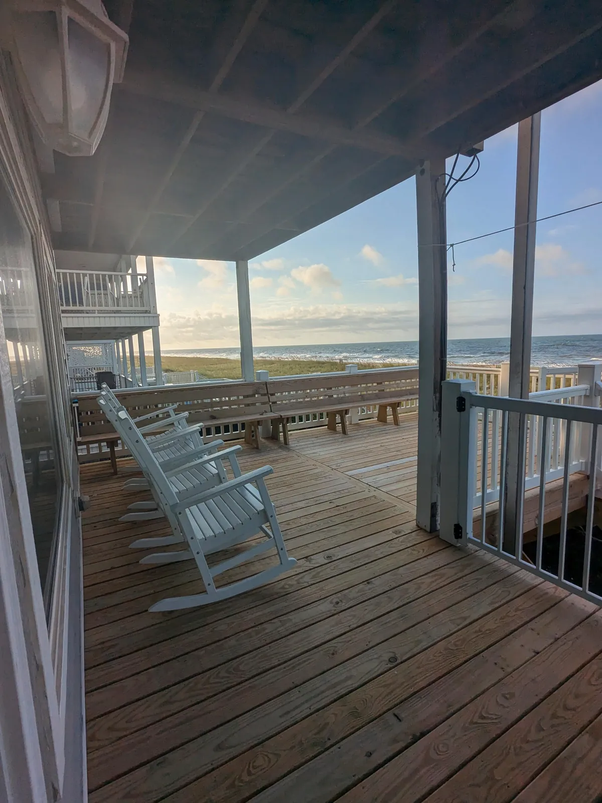 Sometimes, you can see dolphins jumping through the water.