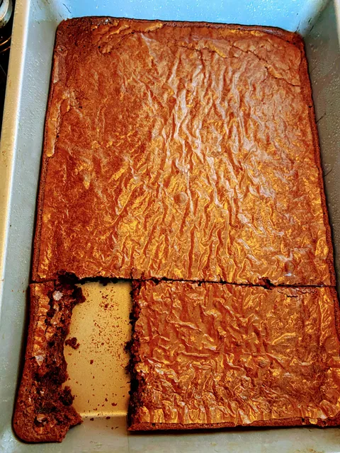 I left my brownies cooling on the counter… No one in my family will admit to who’s responsible 
