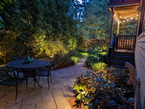 My beloved little city yard - little sunlight, so designed as a shade garden.