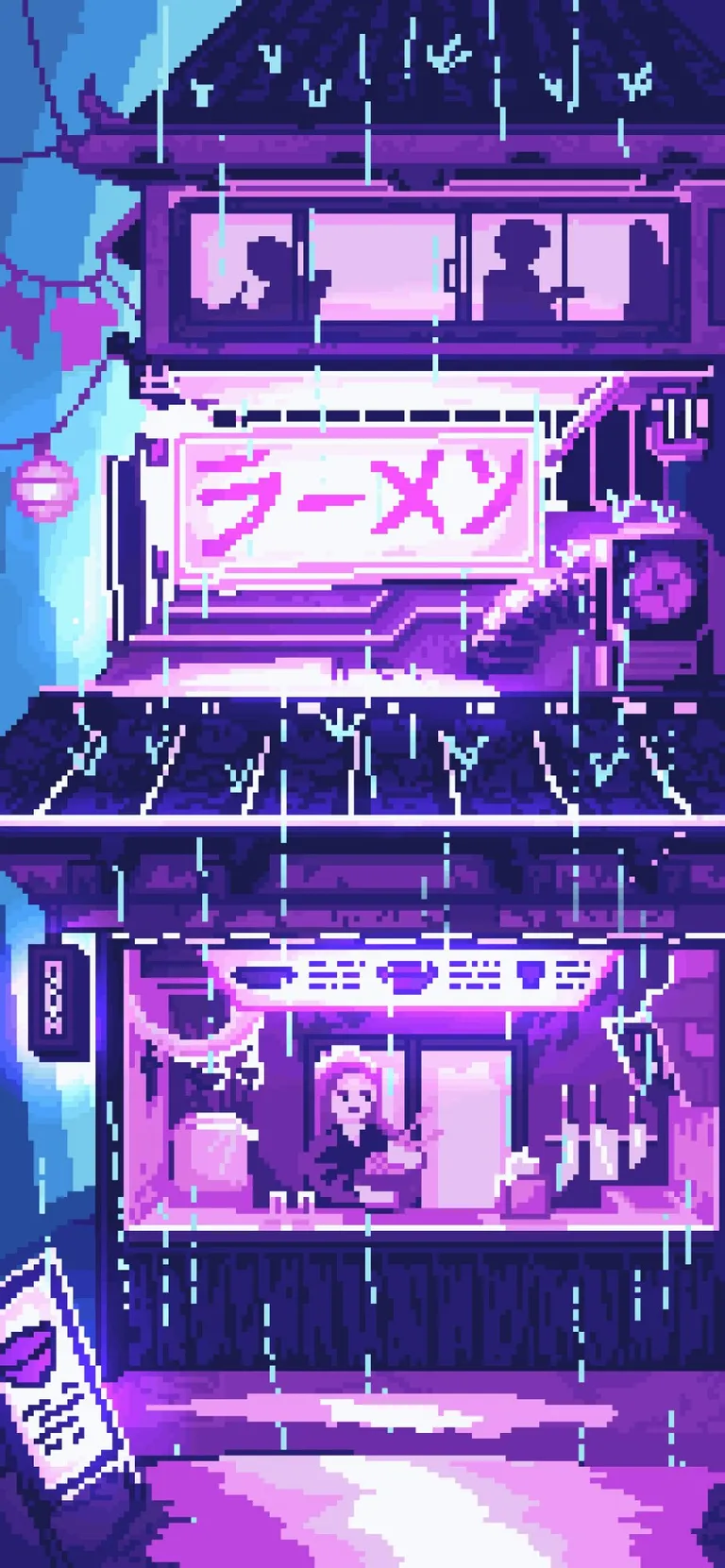 Cyberpunk ramen bar