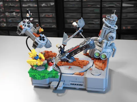 I made a Lego Final Fantasy VII diorama using the Playstation 1 set as a base
