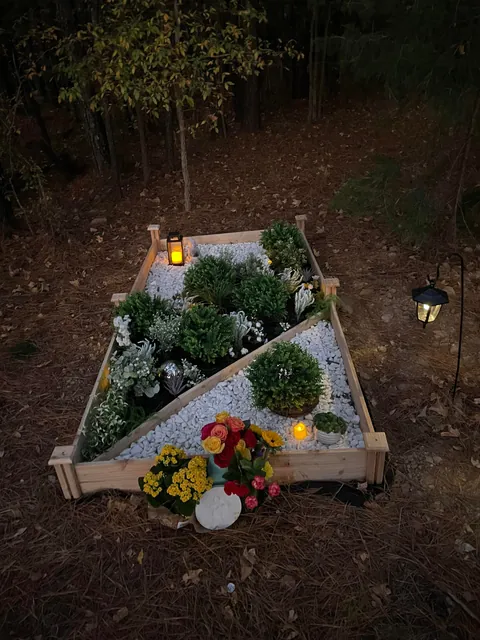 Update on rock/flower garden for my beloved dog: