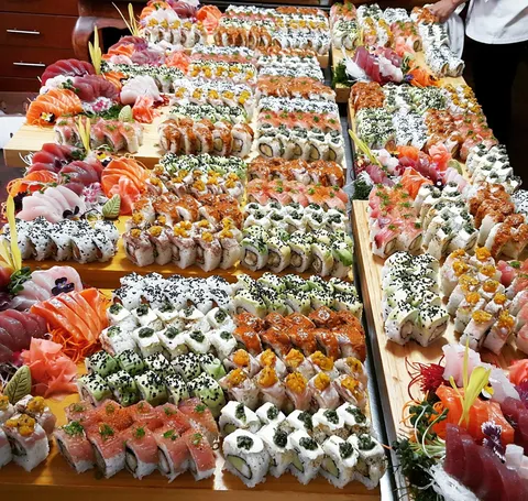 Sushi catering in my friend's birthday [OC] [1080x1037]
