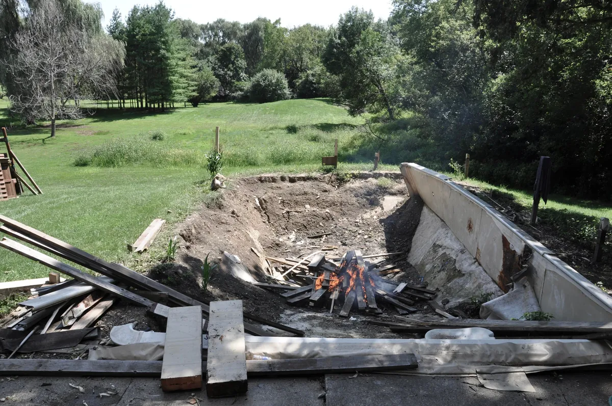 15 years ago, we purchased an abandoned property. This is our garden now (look at the before).