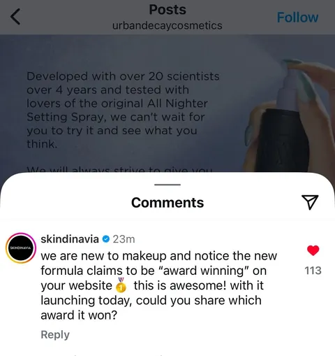 UD shares the changes to their All Nighter setting spray, and Skindinavia has something to say about it!