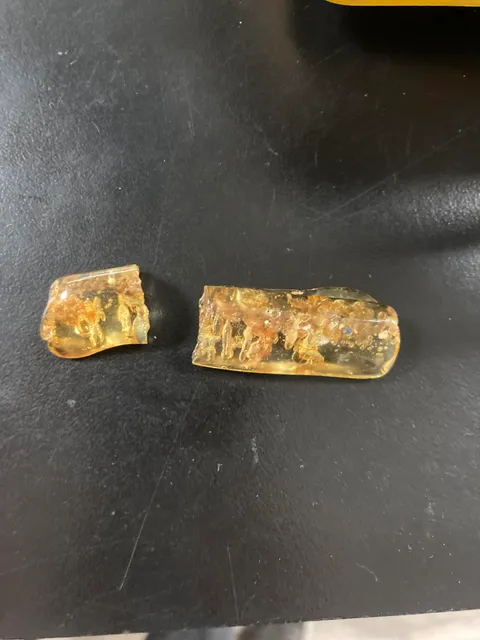 My friend just broke my several million old piece of amber that I got while I was living in Australia
