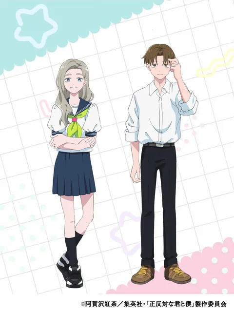 "You and I Are Polar Opposites" Azuma and Taira Character Visual