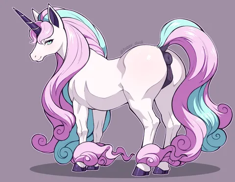 Galarian Rapidash Drawing ( foggy_dusk ) [F]