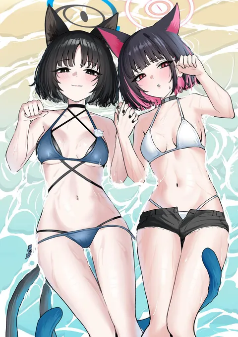 Summer Kikyou and Kazusa [Blue Archive]
