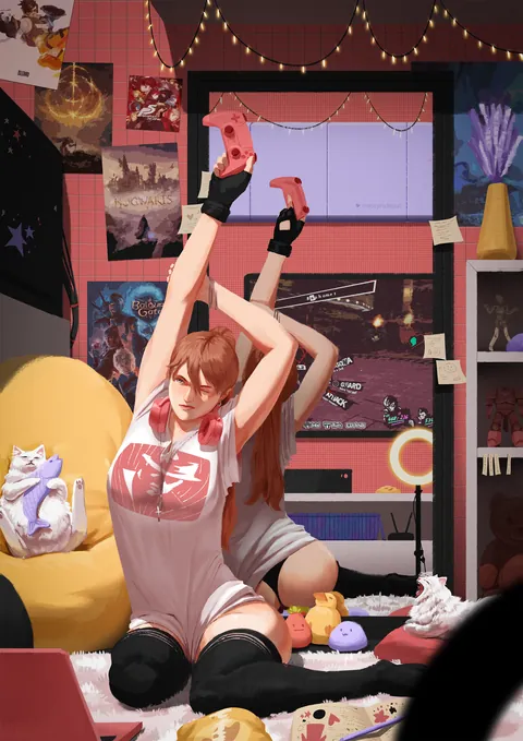 Lazy Pink, messyhideout, digital, 2025