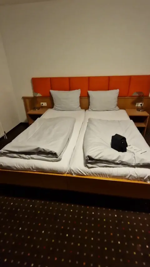 Trying to put away my clothes in my German hotel room