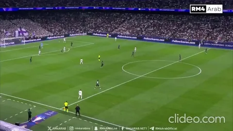 Alternative angle of Courtois's long ball assist to Valverde's first goal against Manchester City.