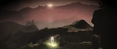 I composed a somewhat grim screenshot scene in no mans sky lol