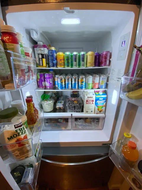 I cleaned, organized and stocked my fridge to accomodate having some pals over tomorrow