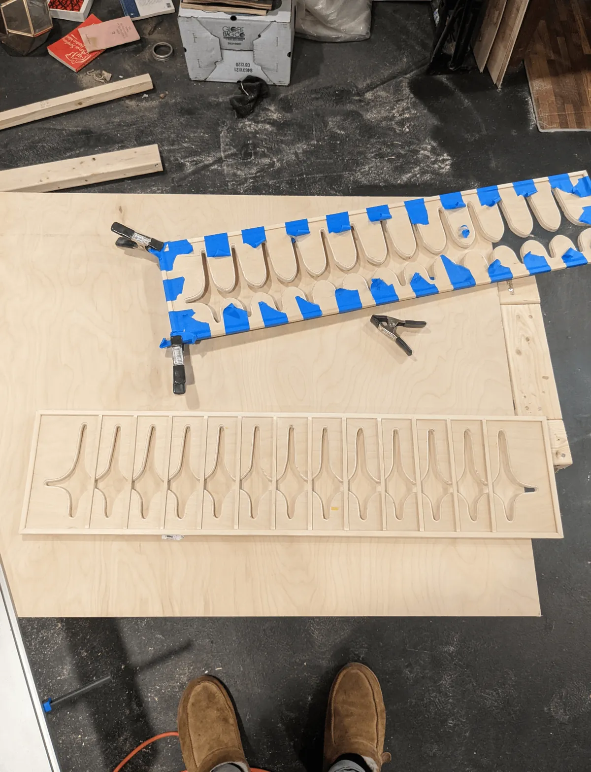 Mid Century-inspired room divider aquarium stand