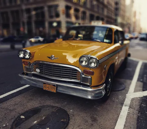 ITAP of a classic taxi cab in NYC