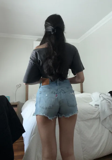 my petite ass in some little high waisted shorts ;) [f]