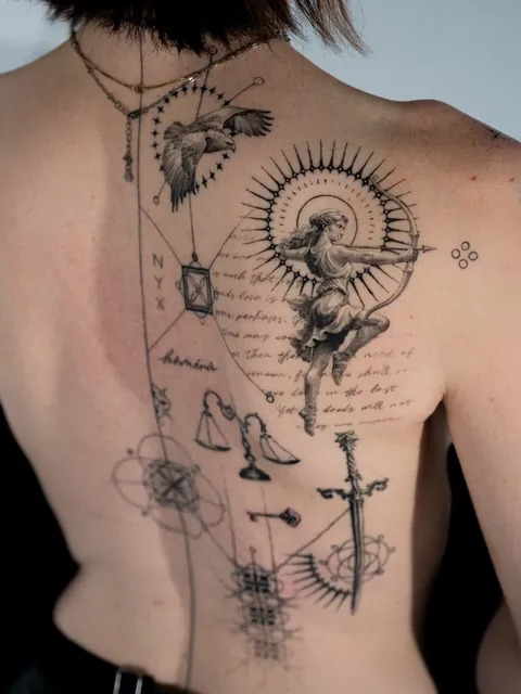 "A WHOLE UNIVERSE OF THOUGHTS BEHIND YOU" artwork by elva__ink / London /W-ink LDN Studio