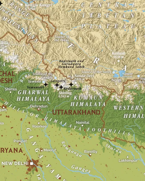 I crafted and printed this 42*92 cm map of the Himalayan range, featuring landuse, human settlements, topography, hydrology and a nice altitude comparative chart! [OC]