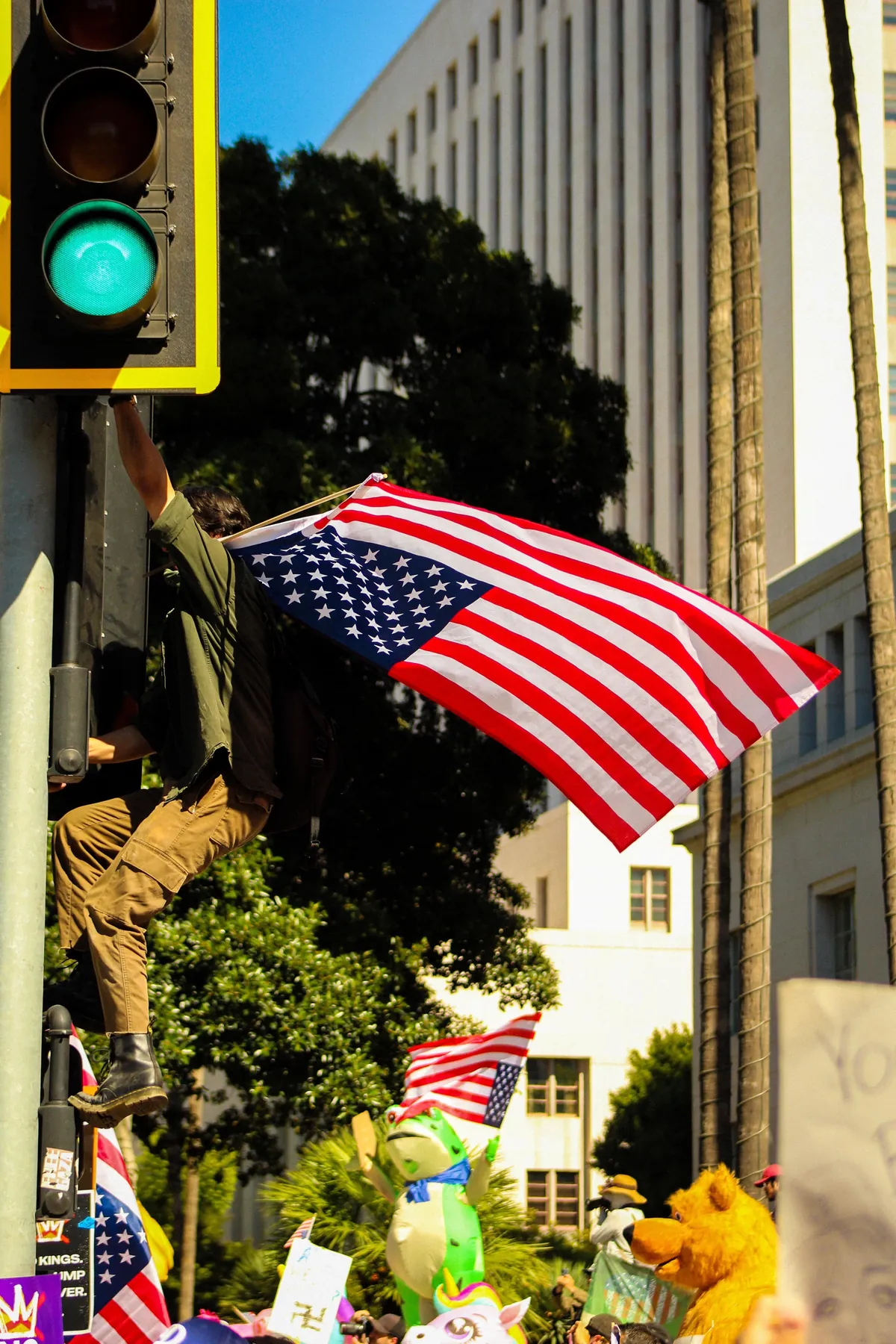 Scenes from No Kings 2.0 in Downtown Los Angeles, October 18, 2025 [OC]