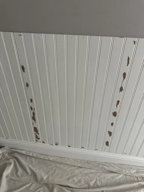 My mother insisted I use a “trick” she saw on instagram installing her wainscoting. Is there a way to salvage this or am I starting over?