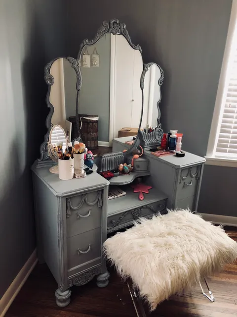 My dream battle station. Refinished antique I found on Etsy.