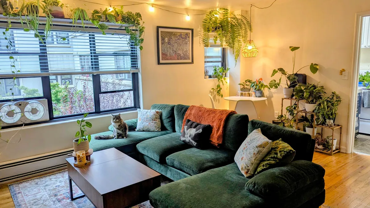 Moved into my first Seattle apartment! Before and after of my Living Room!