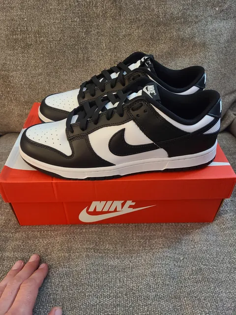 Birthday gift from my fiancée. Nike dunk low pandas. Straight to feet. 