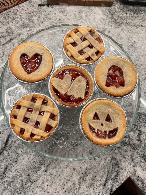 [homemade] spooky mini cherry pies 