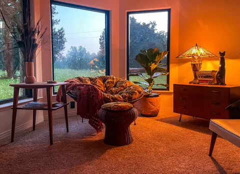 My cozy reading corner.