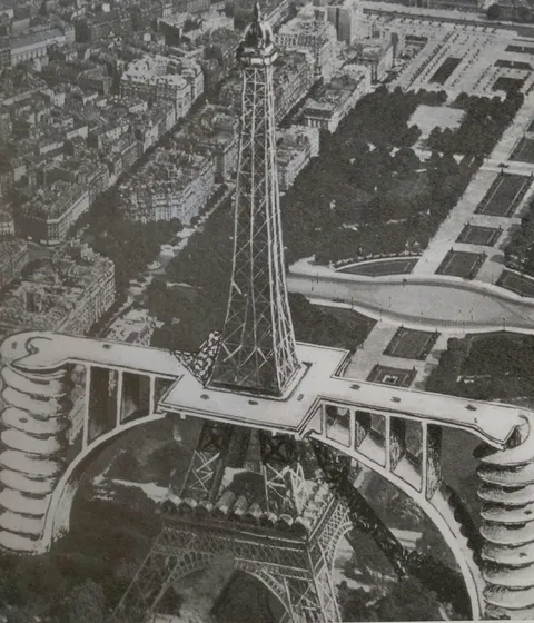 In 1936, French engineer André Basdevant proposed an ambitious project to make the second floor of the Eiffel Tower accessible by car.