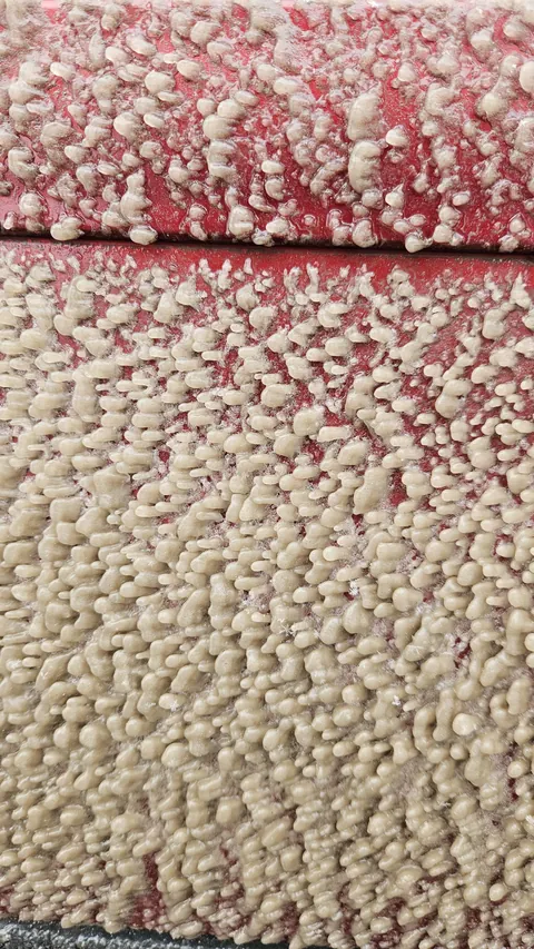 The weird, boogery way the road slush froze on my car today