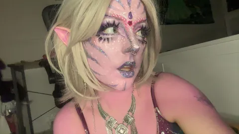 Avatar glitter makeup I did !