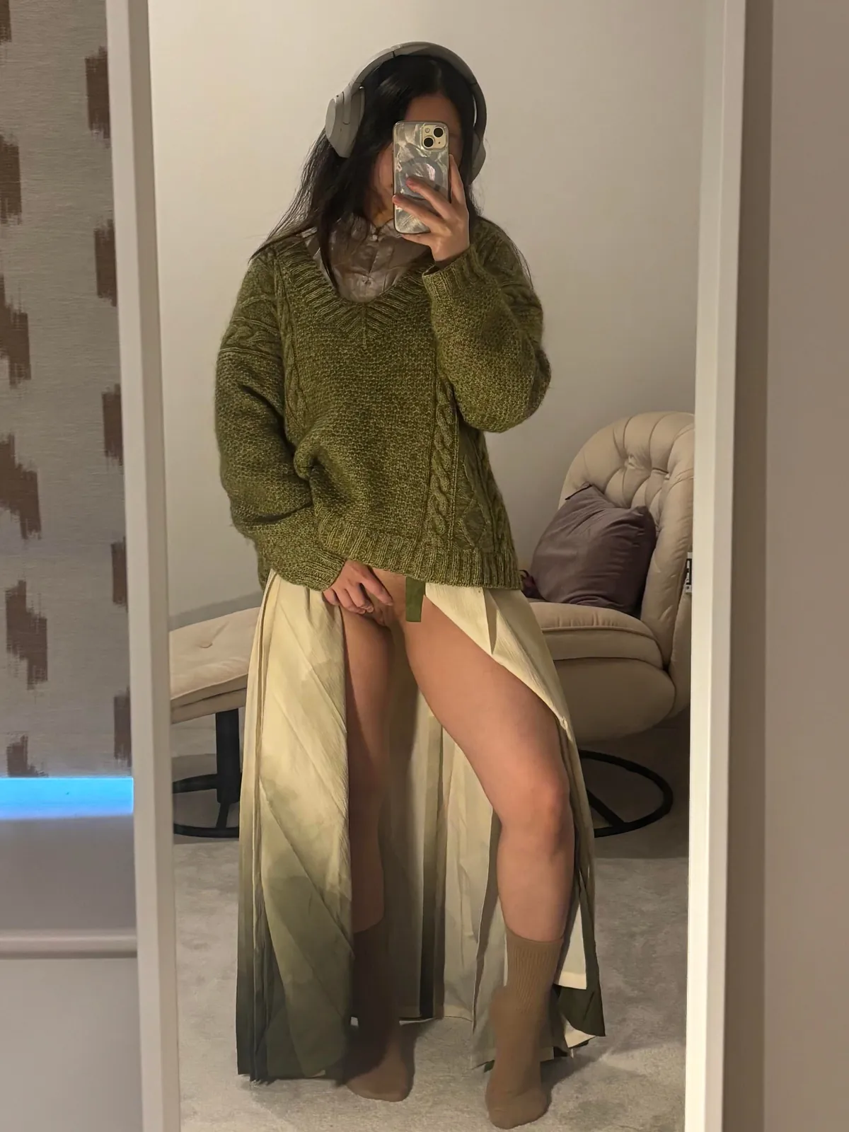 Hey, wanna see what’s under this traditional girl’s dress?