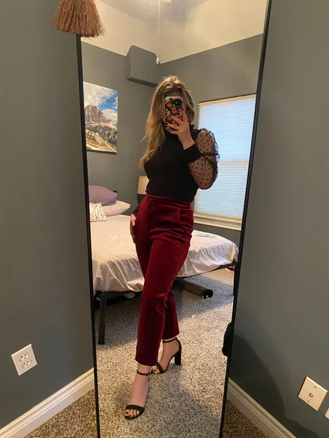 Holiday Party Outfit choices: Green, plaid, or pants?