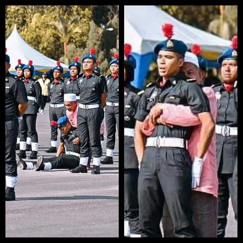 When he fainted, his uncle rushed to the field to lift and hold him until he can stand on his own again. His uncle is also the one who raised him after his parent’s died when he’s just a kid.
